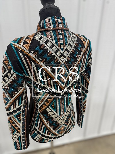 This stunner is now available priced at $925 plus shipping and tax all sales are final. 💙🖤 Bust 36  Waist 32 Hip 38  Shoulders 16  Arms 24